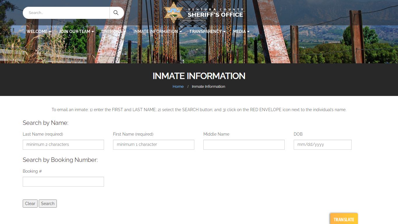 Inmate Information - Ventura County Sheriff's Office